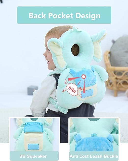 Almohadilla anticaída elefante para bebe