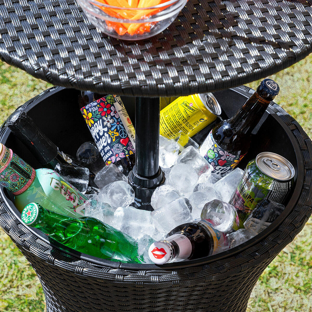 Mesa Nevera Auxiliar de Jardín, Capacidad 20L
